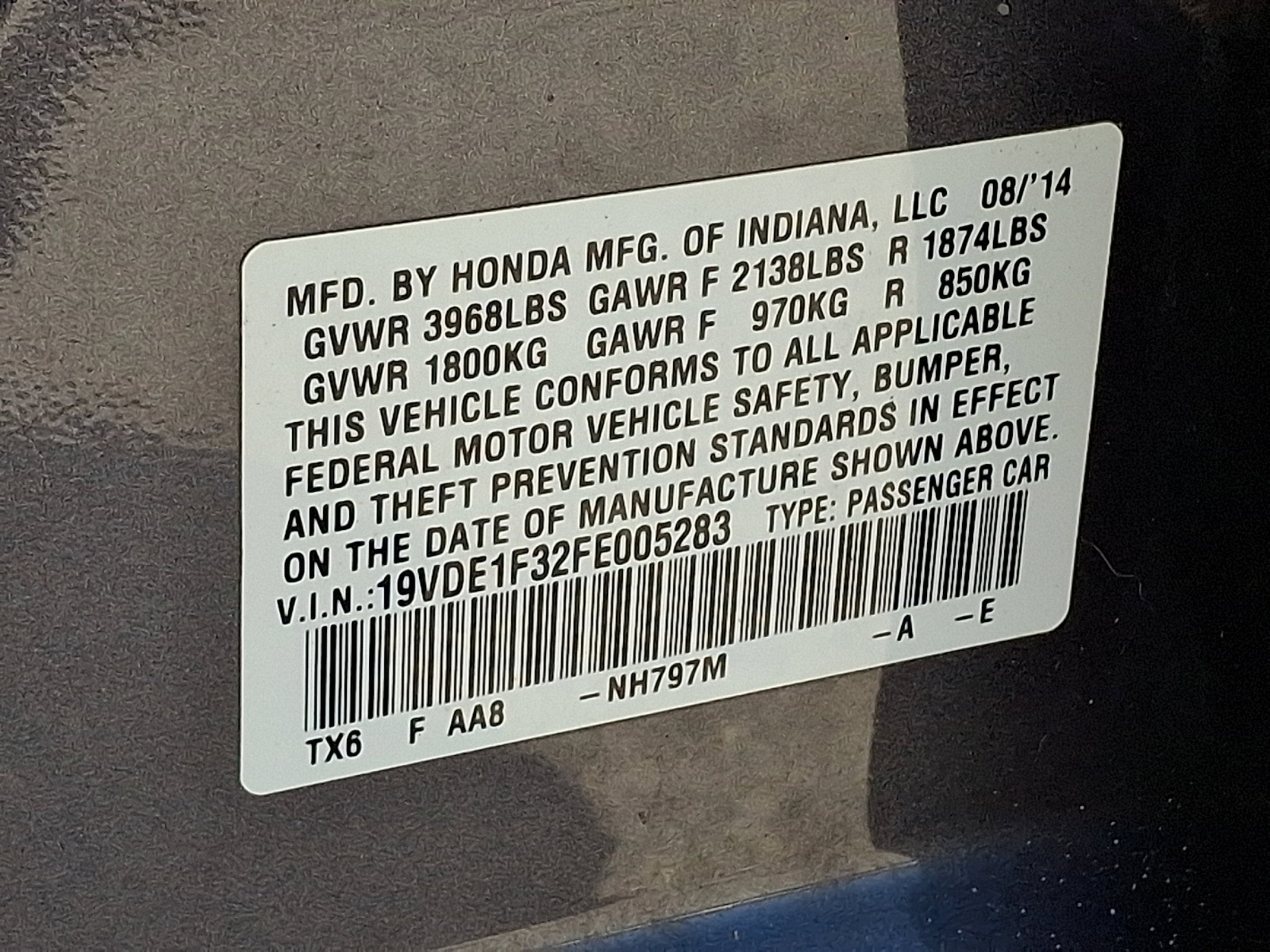 2015 Acura ILX 2.0L