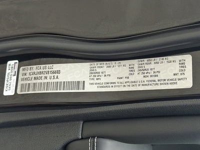 2027 Jeep Grand Cherokee GRAND CHEROKEE LIMITED RESERVE 4X4