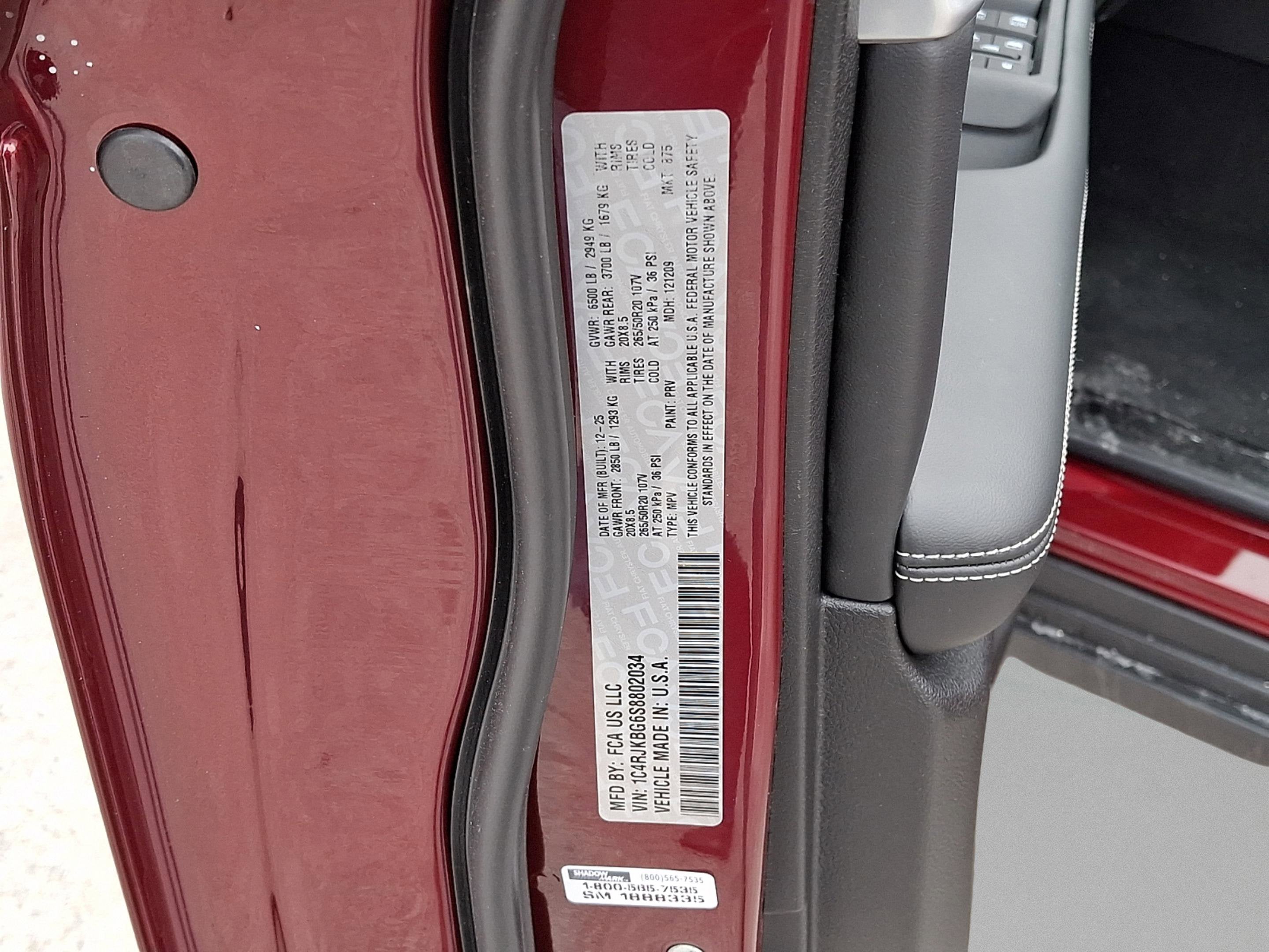 2025 Jeep Grand Cherokee GRAND CHEROKEE L LIMITED 4X4