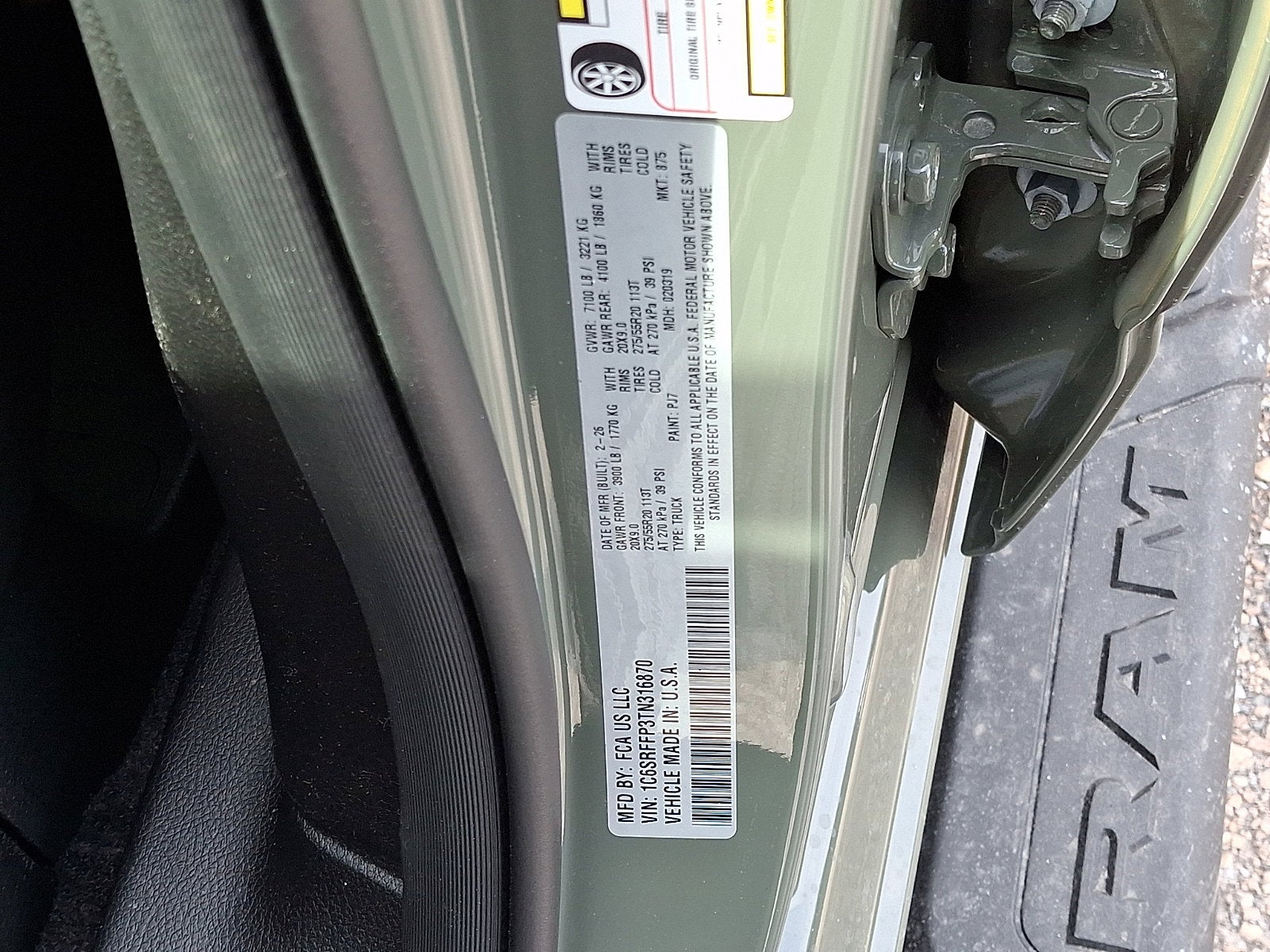 2026 RAM Ram 1500 RAM 1500 BIG HORN CREW CAB 4X4 5'7' BOX