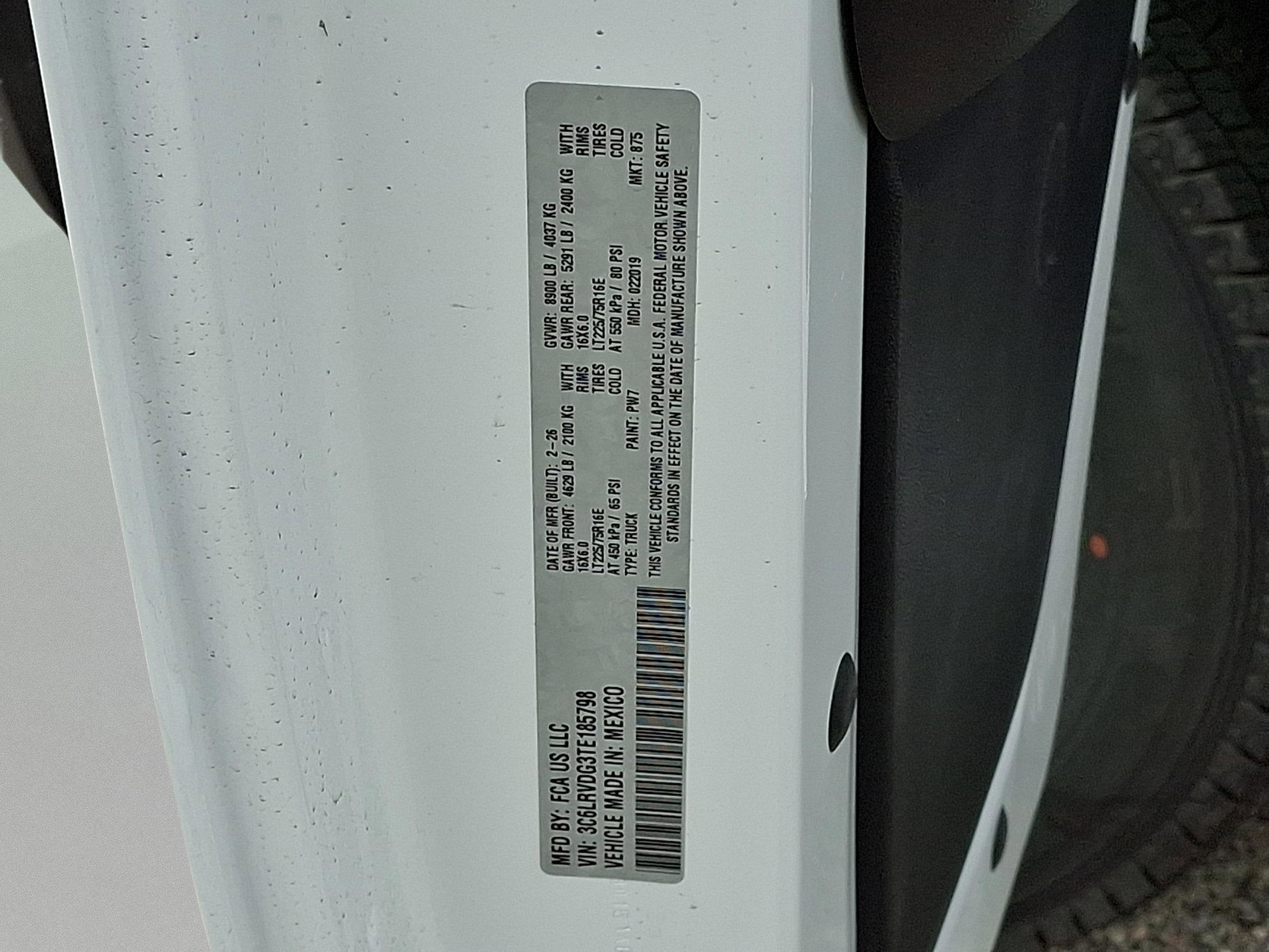 2026 RAM Ram ProMaster RAM PROMASTER 2500 TRADESMAN CARGO VAN HIGH ROOF 159' WB