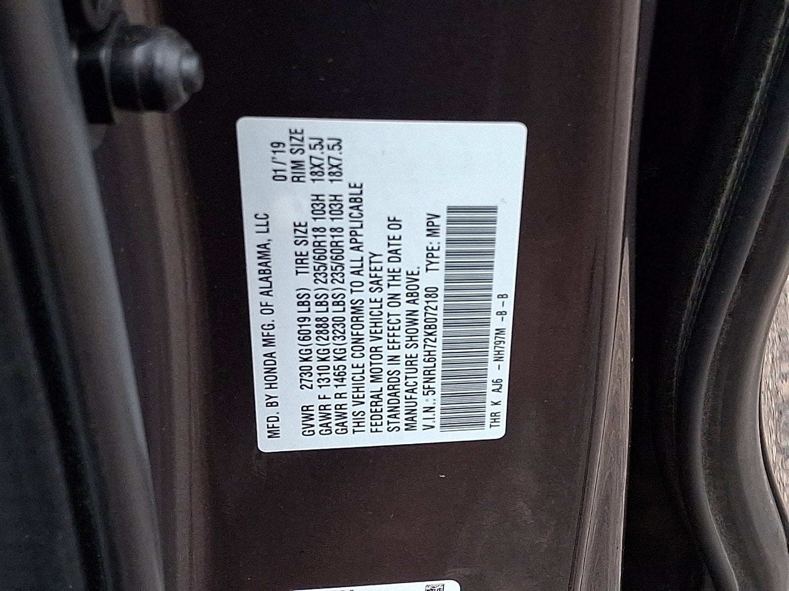 2019 Honda Odyssey EX-L