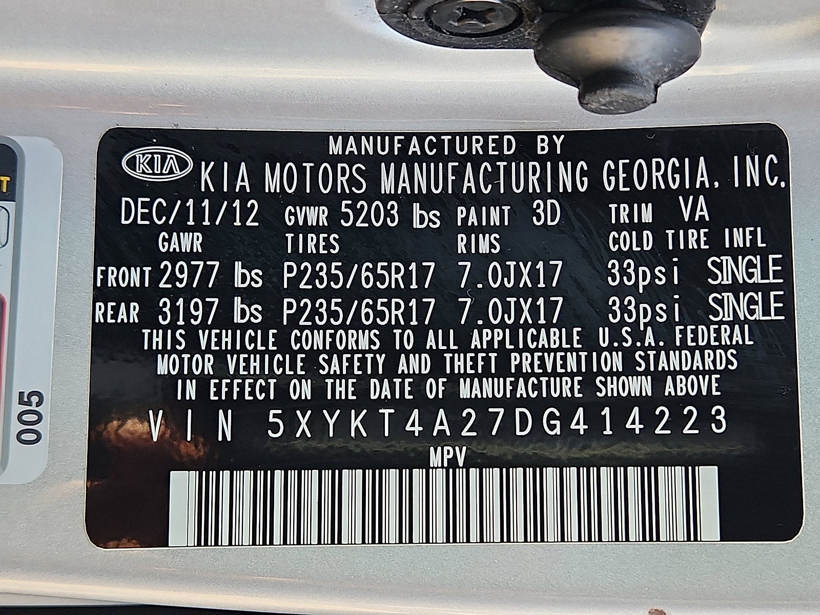 2013 Kia Sorento LX V6