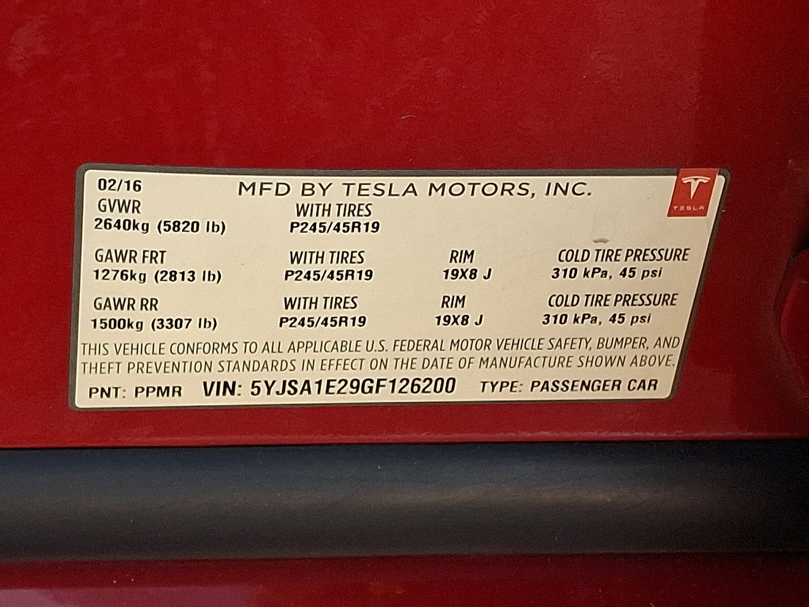 2016 Tesla Model S Base