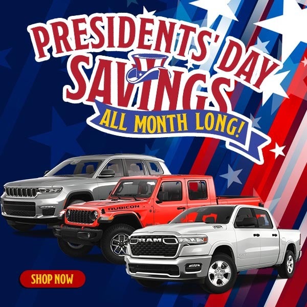 Presidents' Day Savings All Month Long!