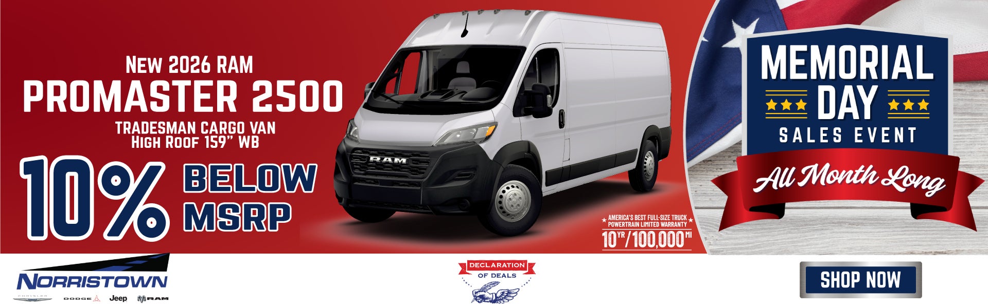 NEW 2026 RAM PROMASTER