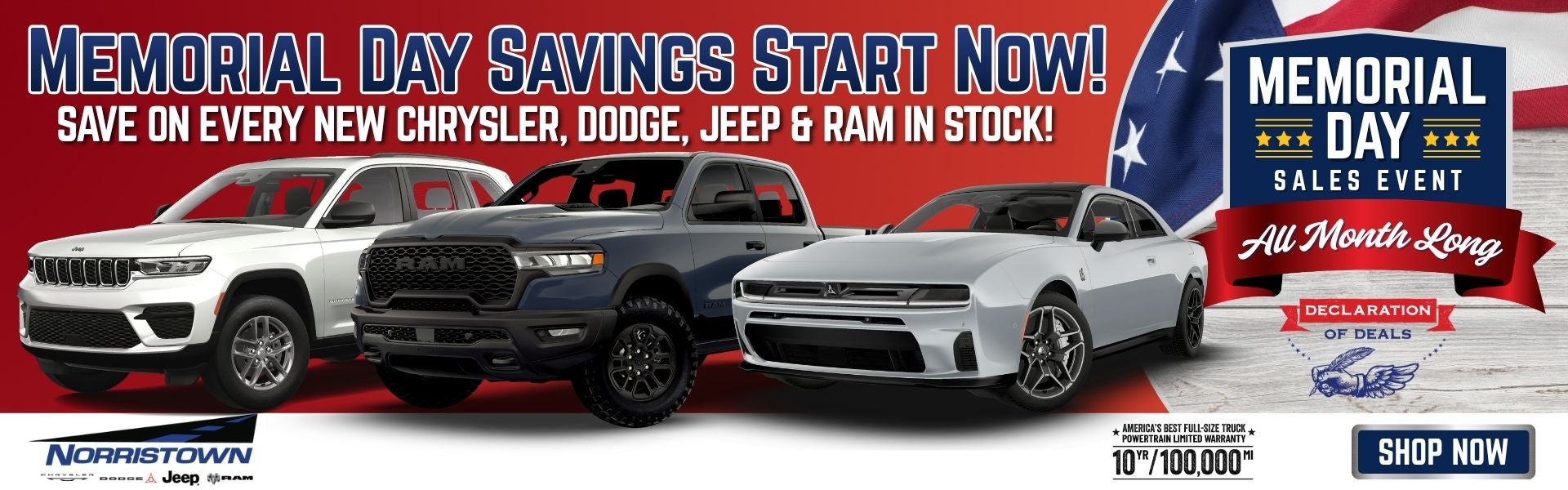 MEMORIAL DAY SALES EVENT ALL MONTH LONG!